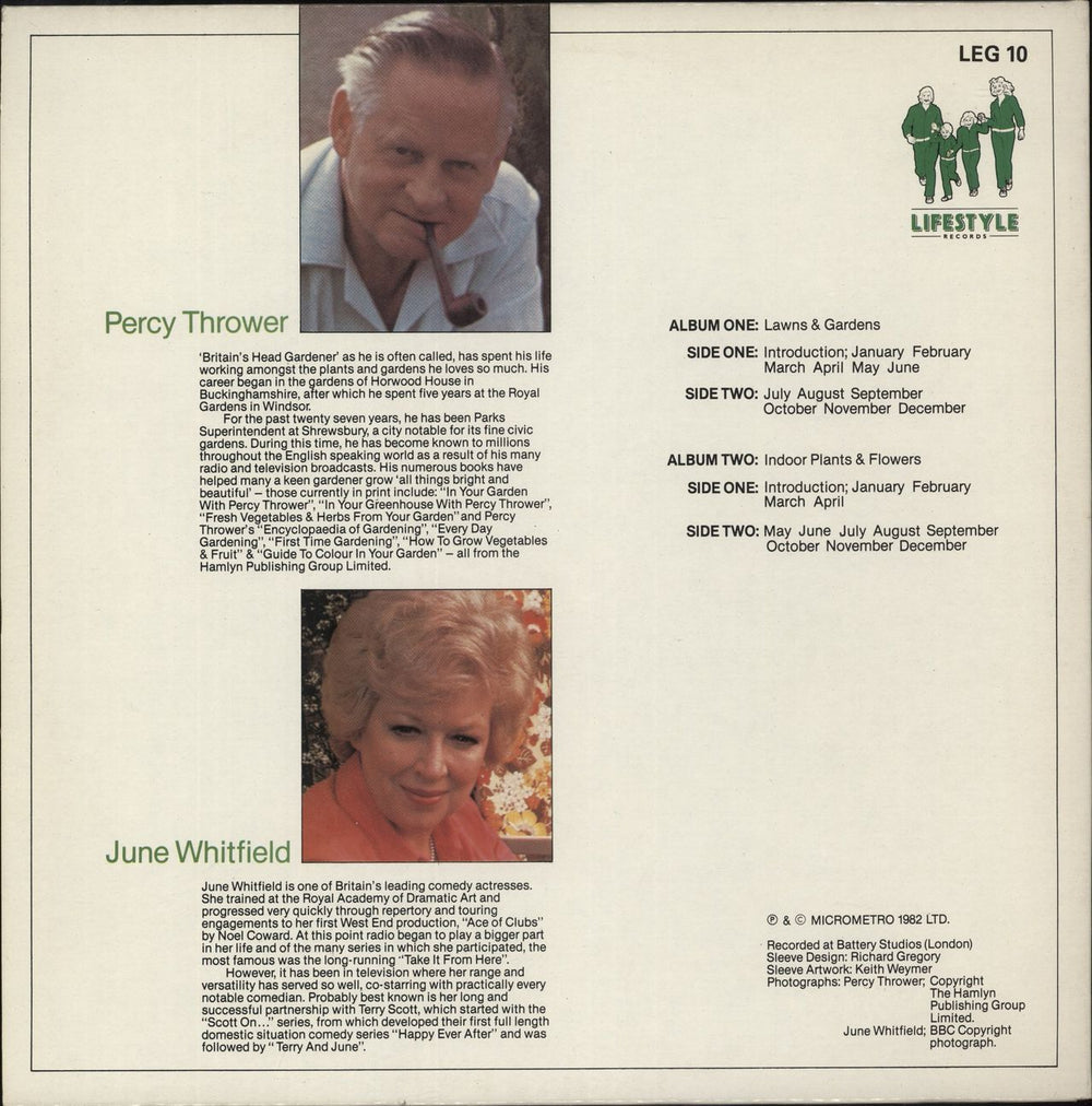 Percy Thrower All Year Round-Green Finger Guide UK vinyl LP album (LP record)