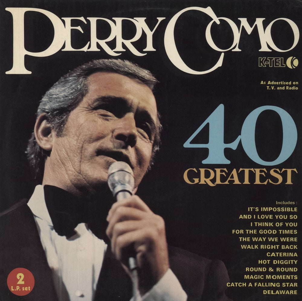 Perry Como 40 Greatest UK 2-LP vinyl record set (Double LP Album) NE700