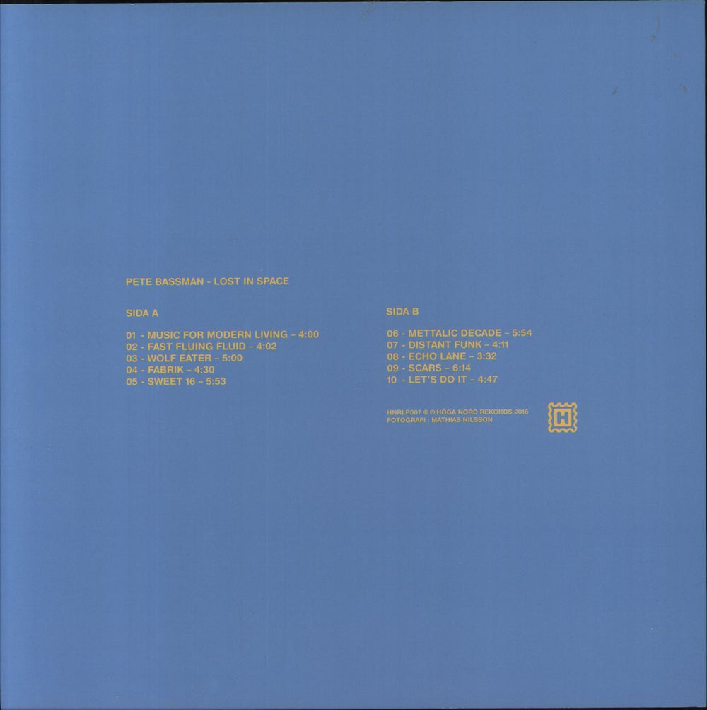 Pete Bassman Lost In Space - Yellow Vinyl Swedish vinyl LP album (LP record)