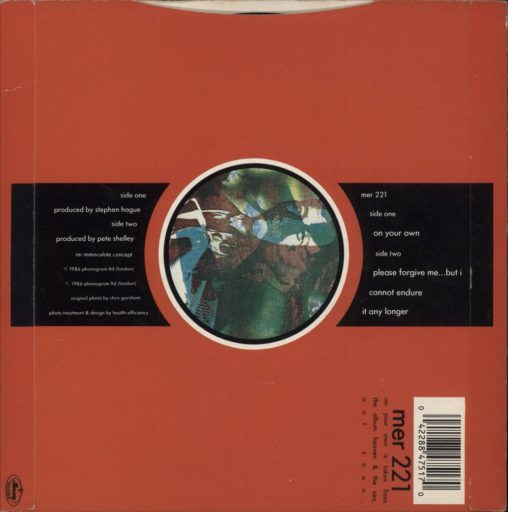 Pete Shelley On Your Own UK 7" vinyl single (7 inch record / 45) 042288475170