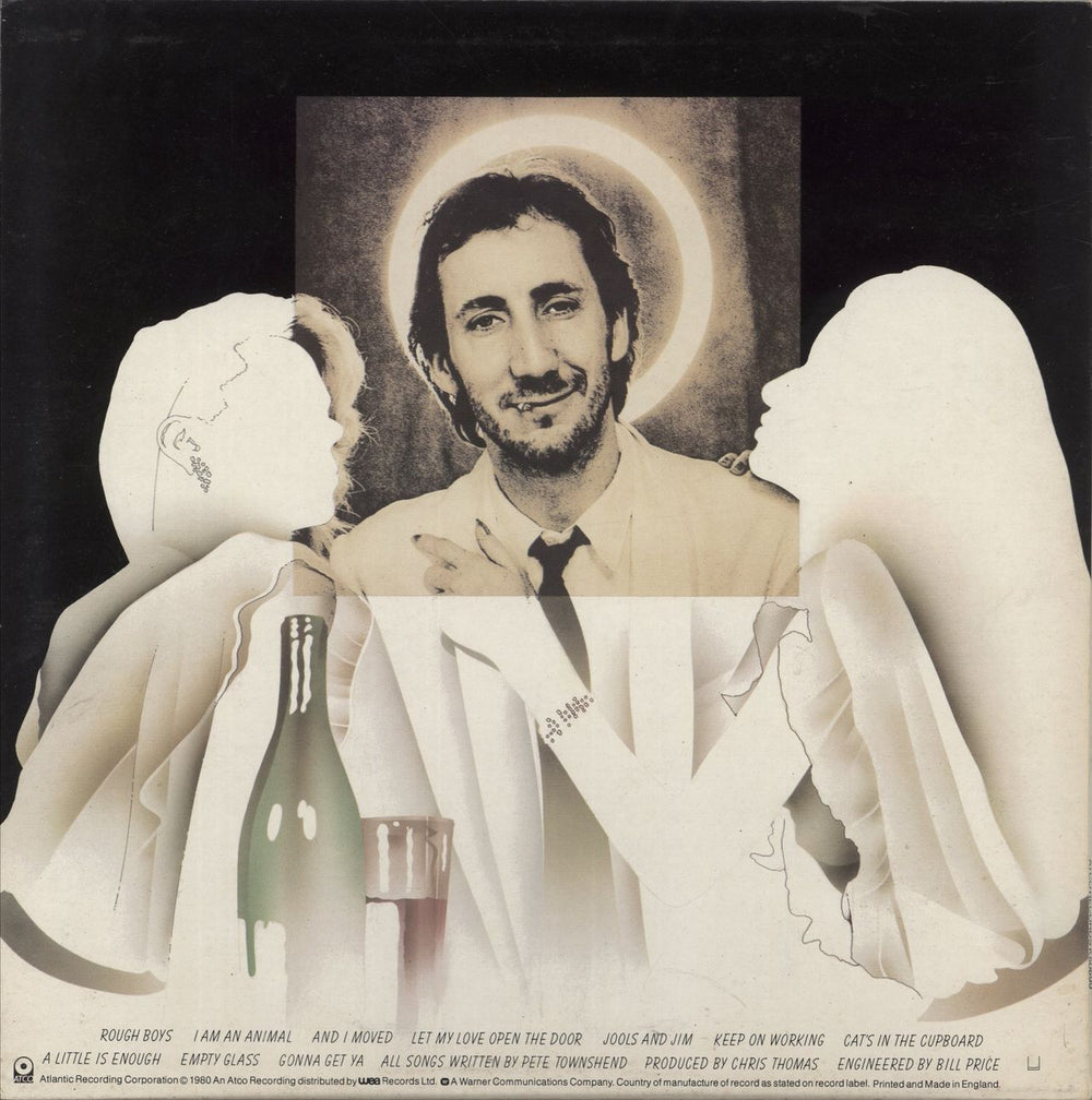 Pete Townshend Empty Glass + Poster - EX UK vinyl LP album (LP record)