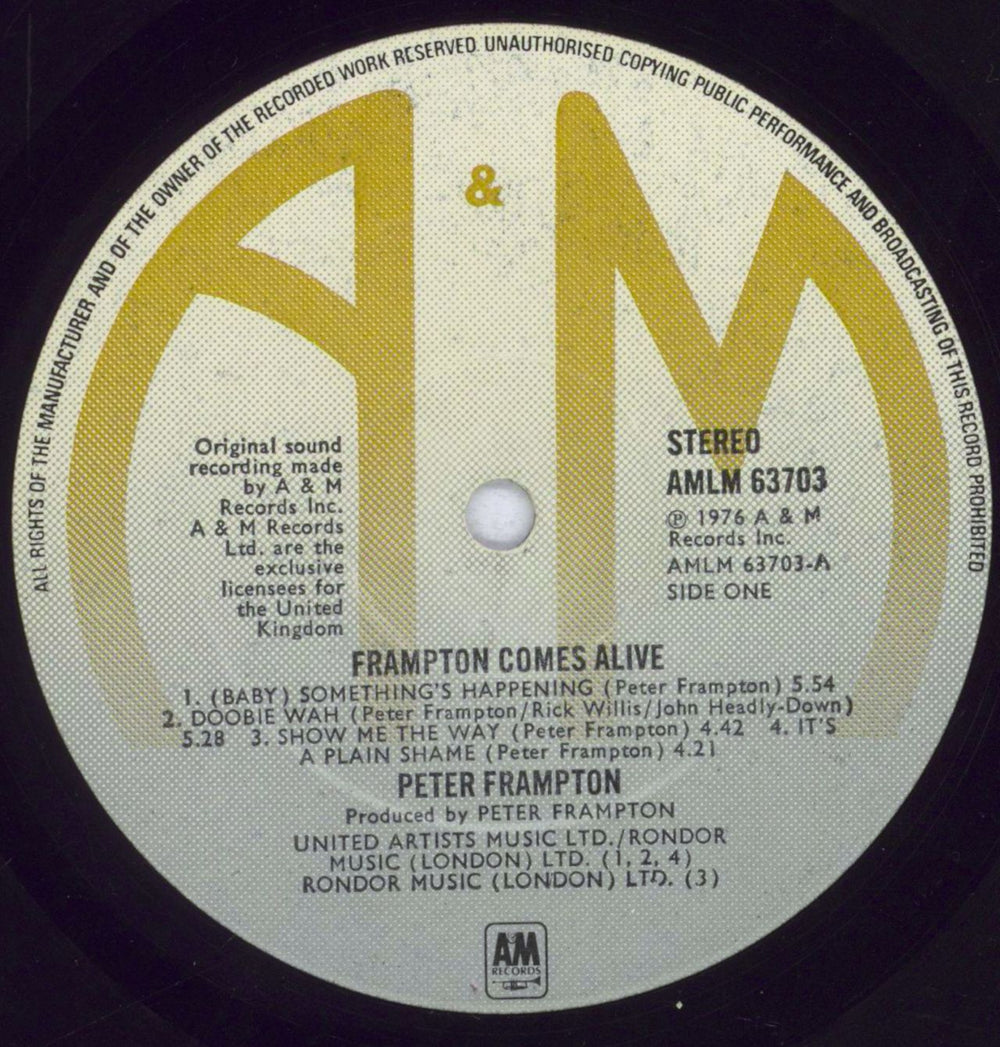 Peter Frampton Frampton Comes Alive! - EX UK 2-LP vinyl record set (Double LP Album) PFR2LFR832945