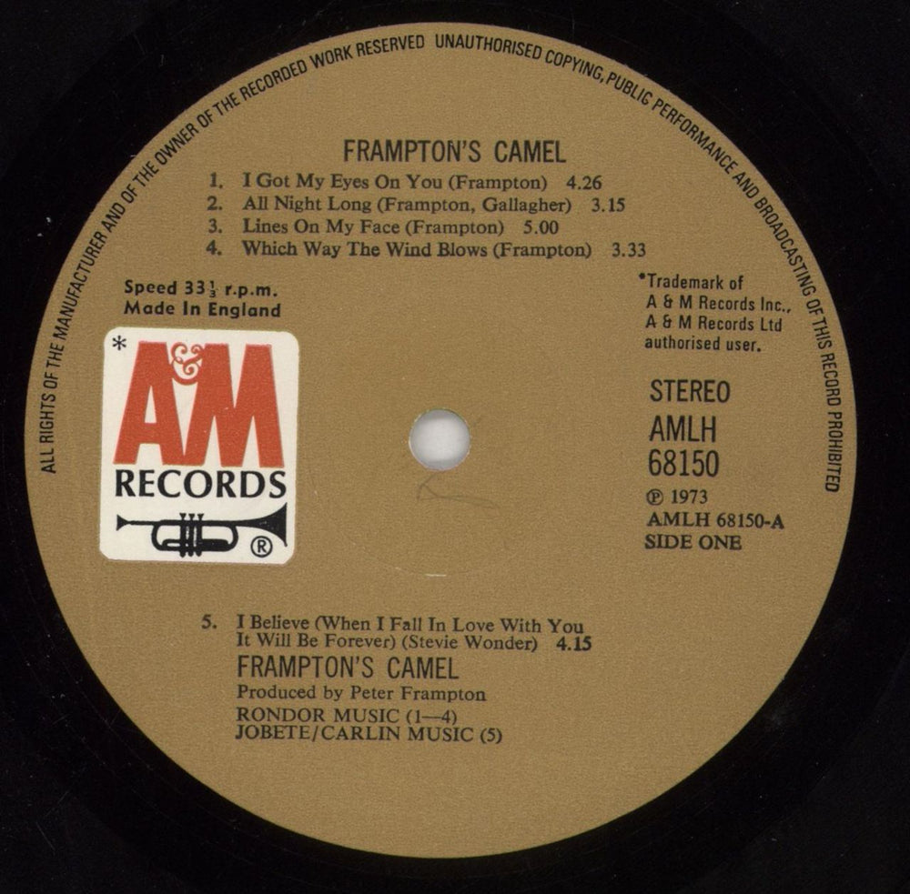 Peter Frampton Frampton's Camel - Red Vinyl + Poster UK vinyl LP album (LP record) PFRLPFR855789