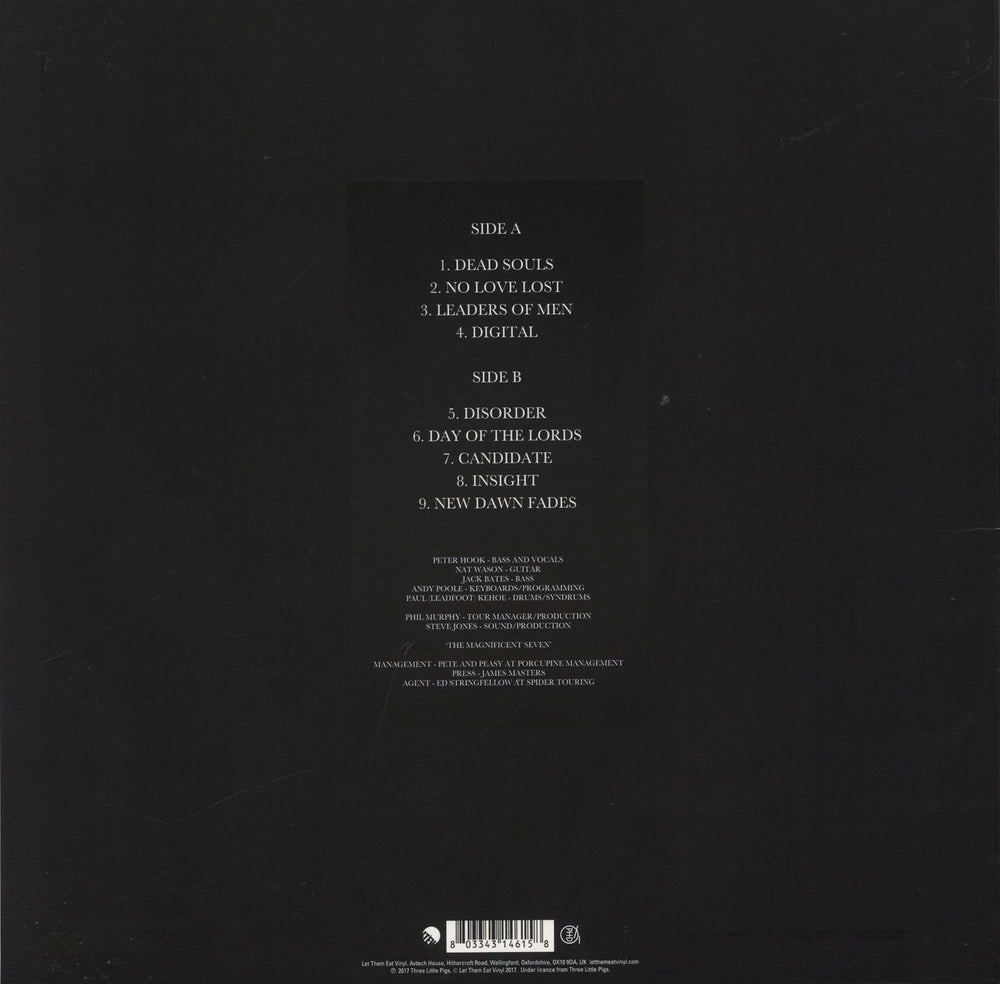 Peter Hook Unknown Pleasures Tour 2012 Live In Leeds Volume One - Grey Vinyl UK vinyl LP album (LP record) 803343146158