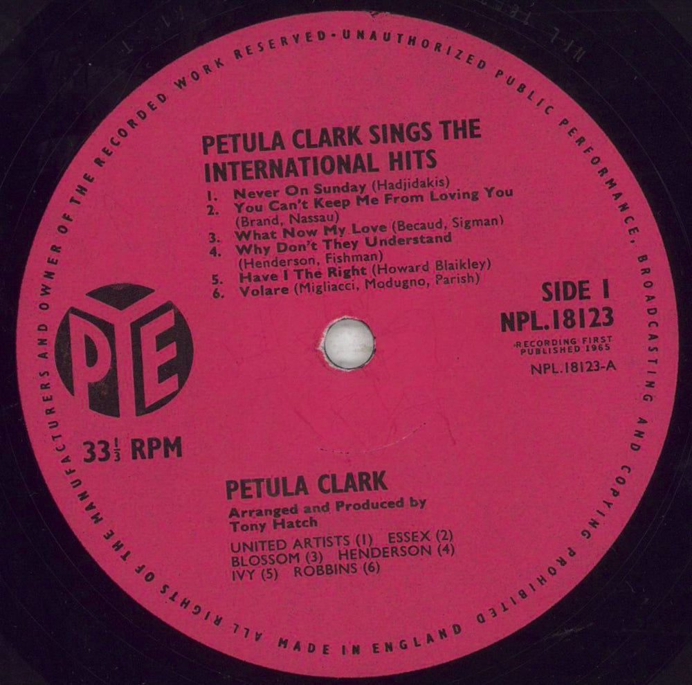 Petula Clark The International Hits UK vinyl LP album (LP record) PTCLPTH352311