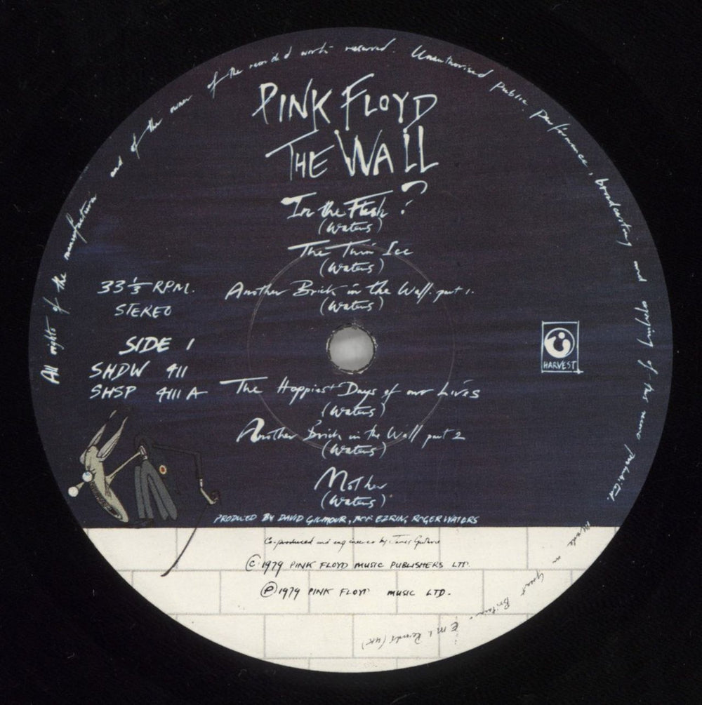 Pink Floyd The Wall - 1st + Sticker - EX UK 2-LP vinyl record set (Double LP Album) PIN2LTH582009