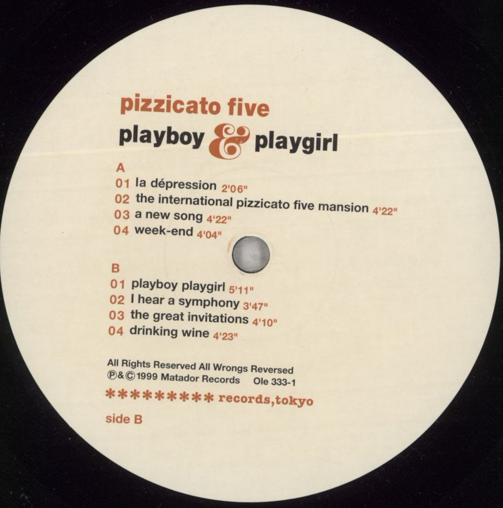 Pizzicato Five Playboy & Playgirl US vinyl LP album (LP record) PZZLPPL814972