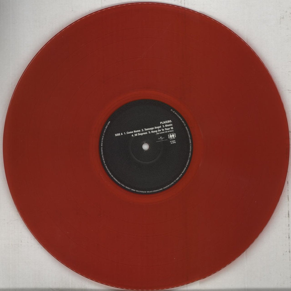 Placebo Placebo - RSD 15 - Red Vinyl UK vinyl LP album (LP record) CEBLPPL835876