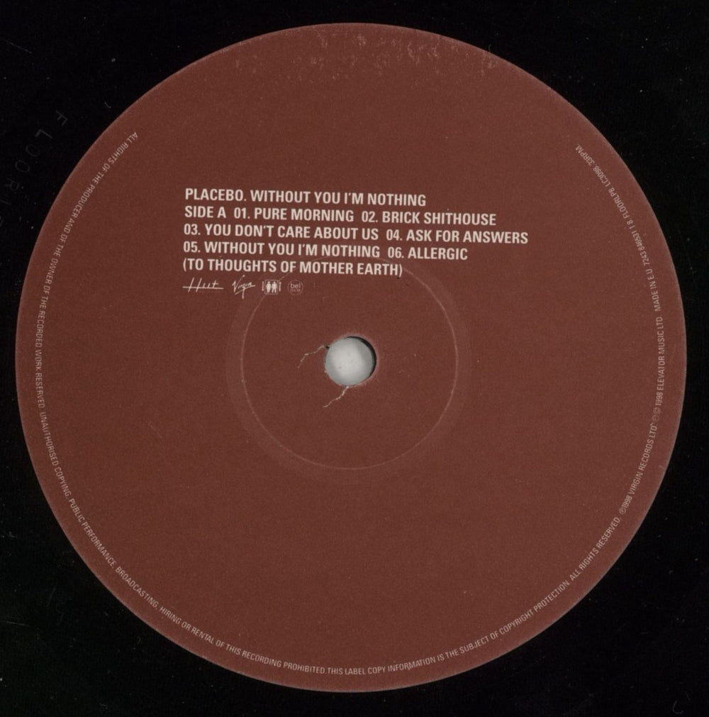 Placebo Without You I'm Nothing - 1st - EX UK vinyl LP album (LP record) CEBLPWI869584