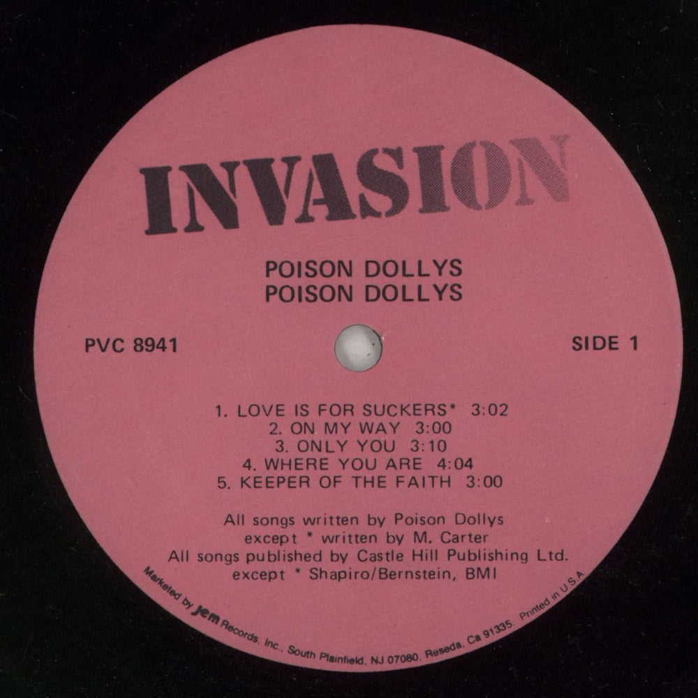 Poison Dollys Poison Dollys US vinyl LP album (LP record) P8ILPPO614151