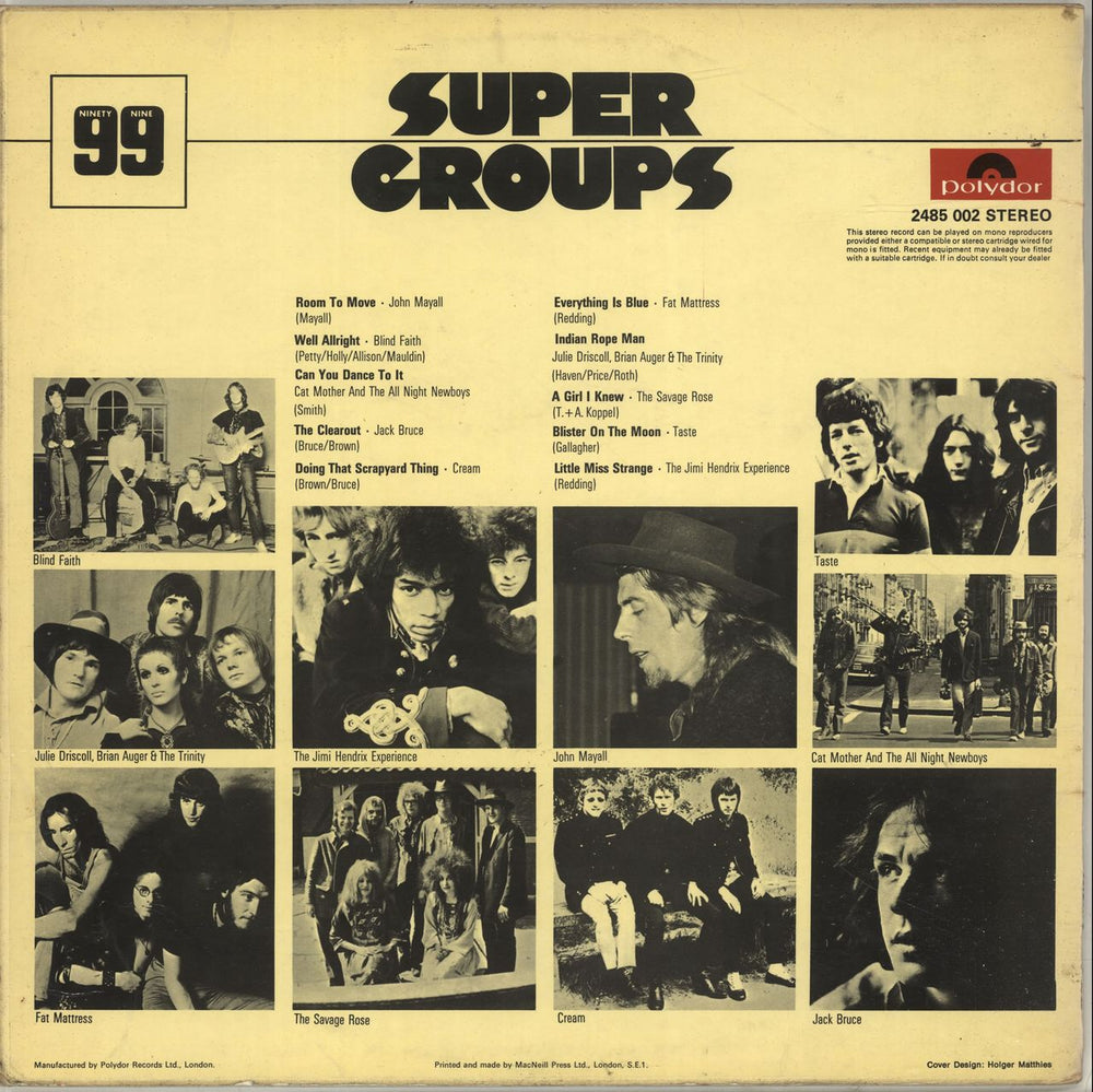 Polydor Records Supergroups UK vinyl LP album (LP record)