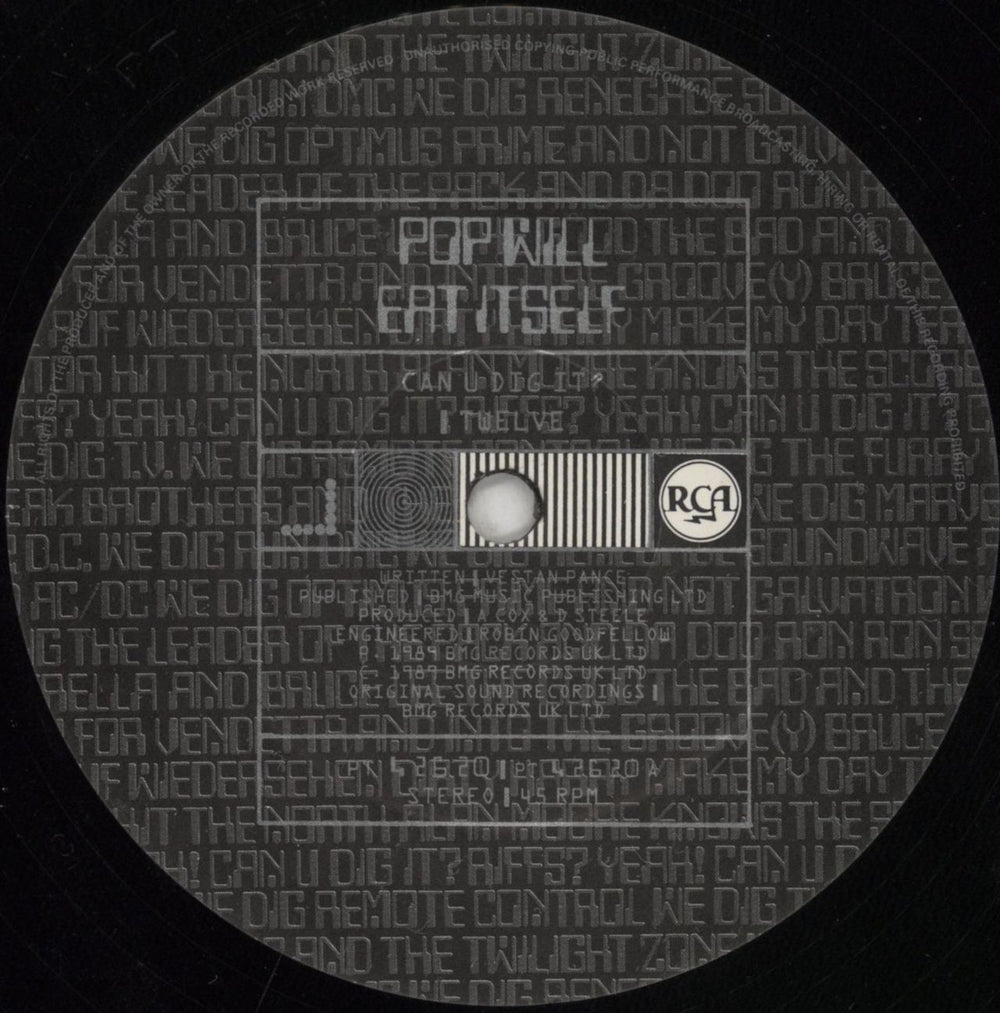 Pop Will Eat Itself Can U Dig It? UK 12" vinyl single (12 inch record / Maxi-single) PWE12CA104245