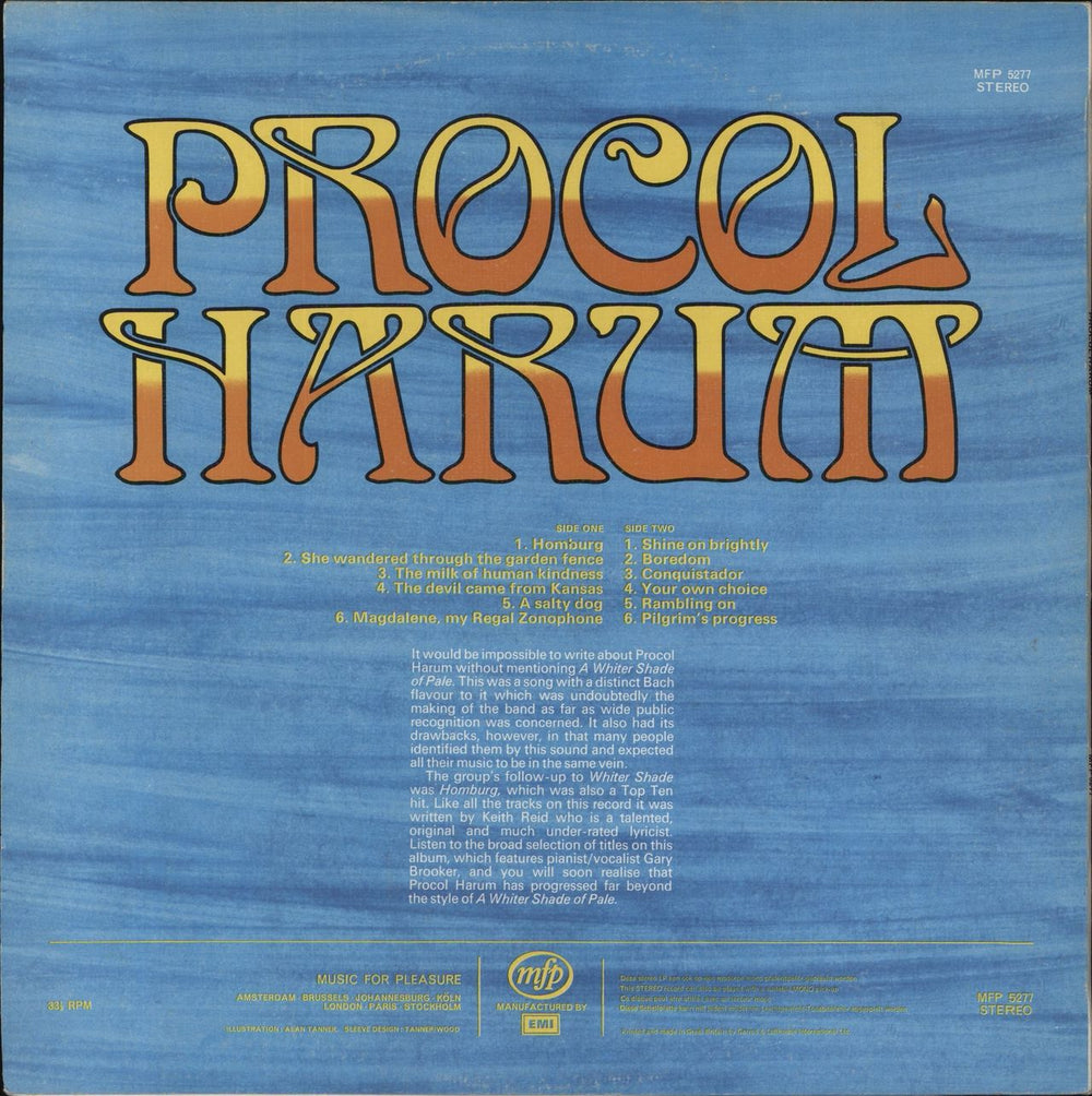 Procol Harum A Salty Dog - Textured sleeve UK vinyl LP album (LP record)