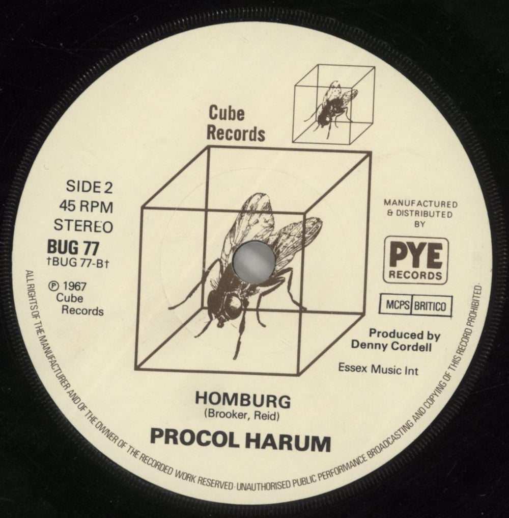 Procol Harum A Whiter Shade Of Pale - Solid UK 7" vinyl single (7 inch record / 45)