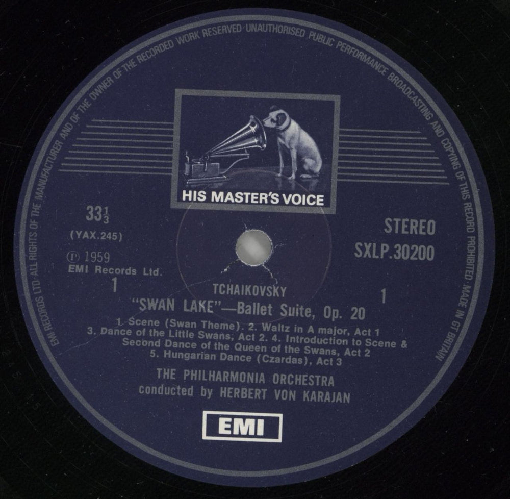 Pyotr Ilyich Tchaikovsky Karajan Conducts Tchaikovsky UK vinyl LP album (LP record) T3NLPKA675265