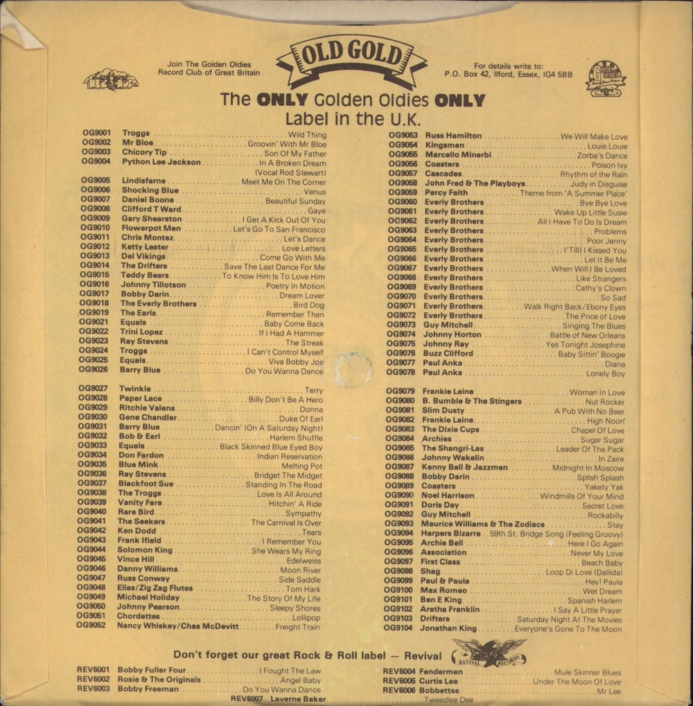 Python Lee Jackson In A Broken Dream UK 7" vinyl single (7 inch record / 45)