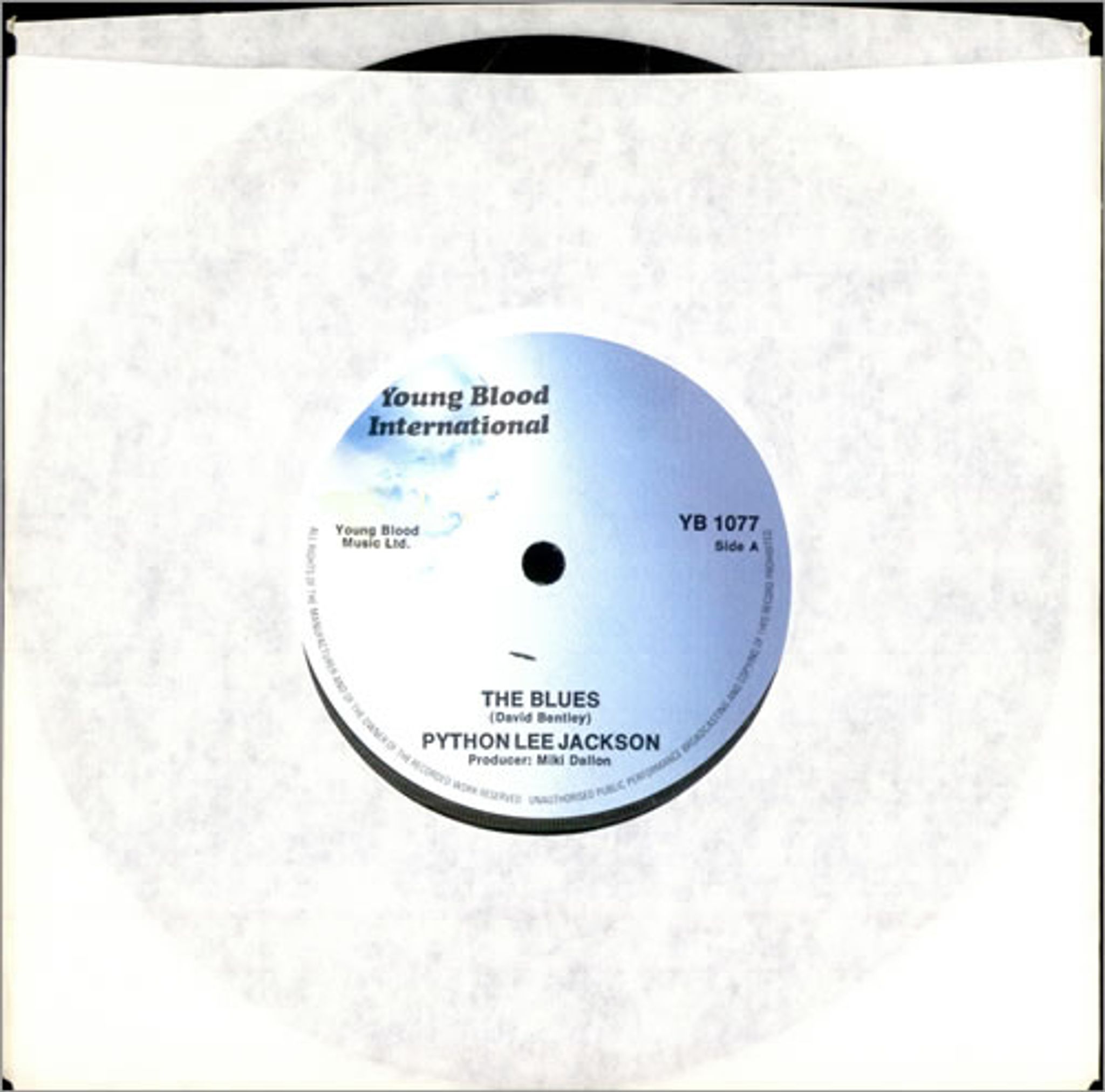 Python Lee Jackson The Blues UK 7\" vinyl single (7 inch record / 45) YB1077
