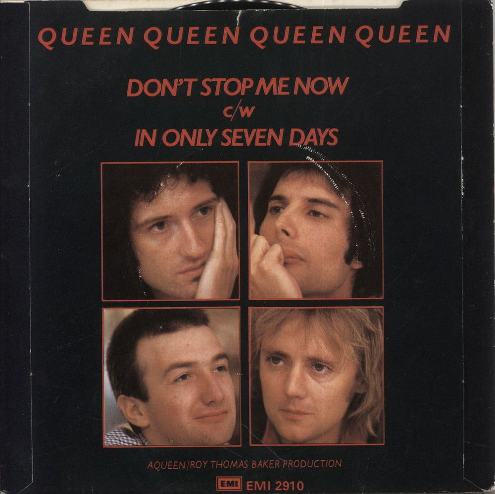 Queen Don't Stop Me Now + Sleeve UK 7" vinyl single (7 inch record / 45)