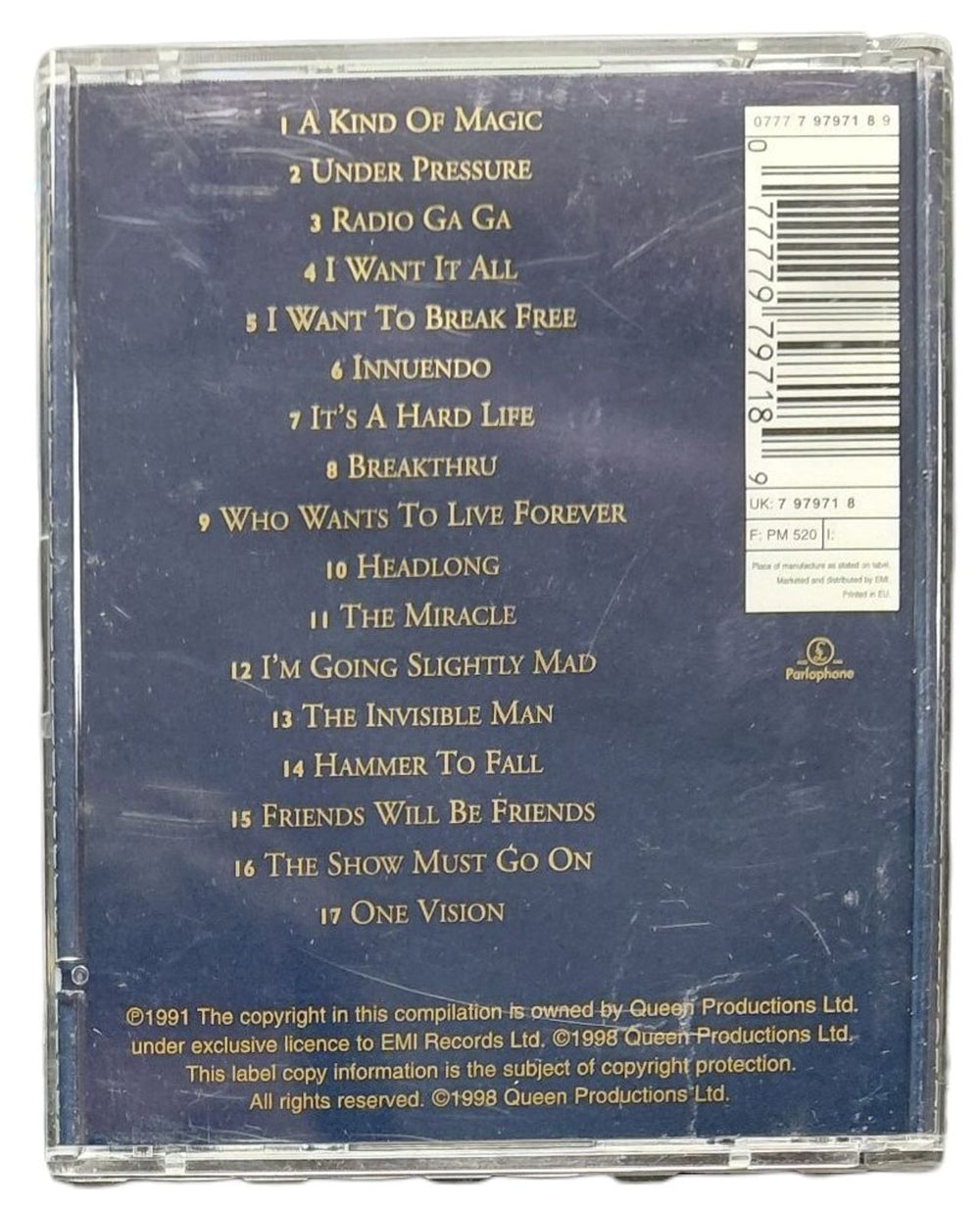 Queen Greatest Hits II UK mini disc (MD) 077779797189