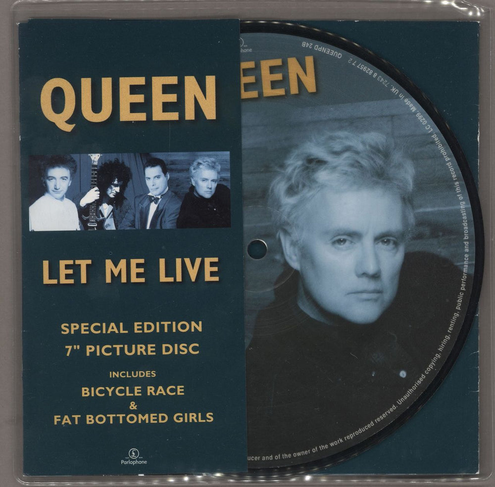 Queen Let Me Live UK 7" vinyl picture disc (7 inch picture disc single) QUEENPD24