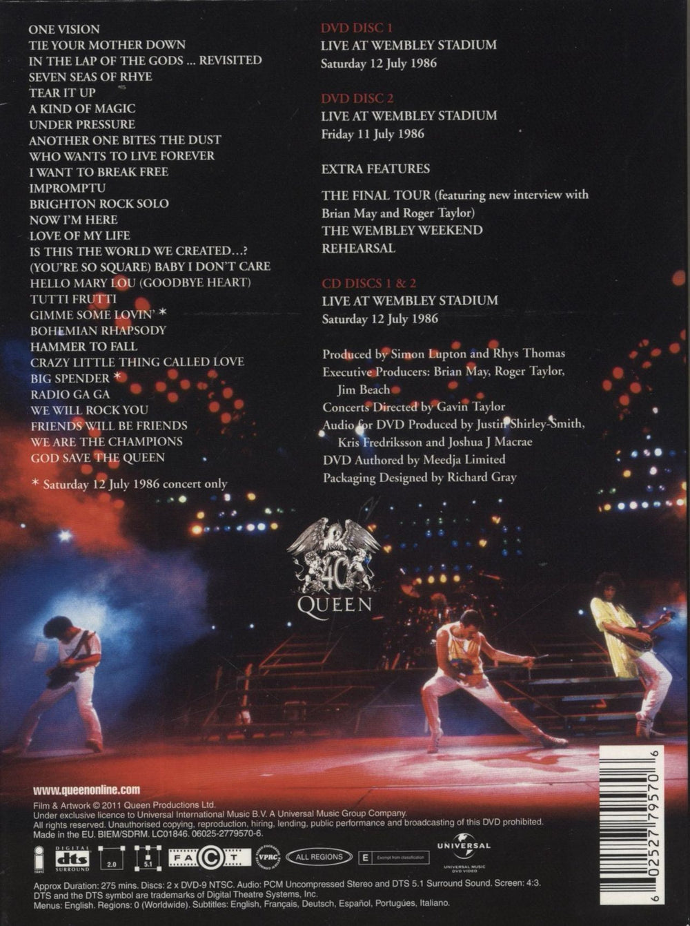 Queen Live At Wembley Stadium - 25th Anniversary Edition UK DVD 602527795706