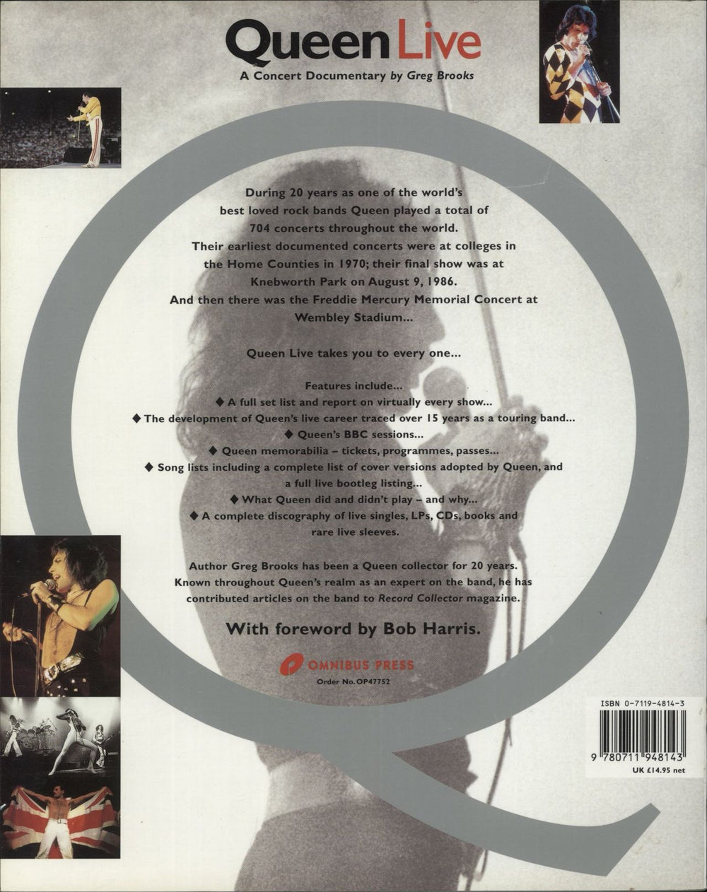 Queen Queen Live UK book 9780711948143