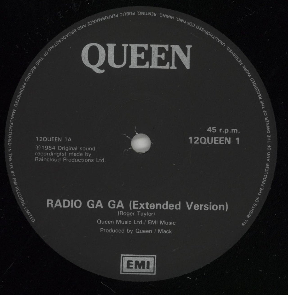 Queen Radio Ga Ga - EX UK 12" vinyl single (12 inch record / Maxi-single) QUE12RA06613