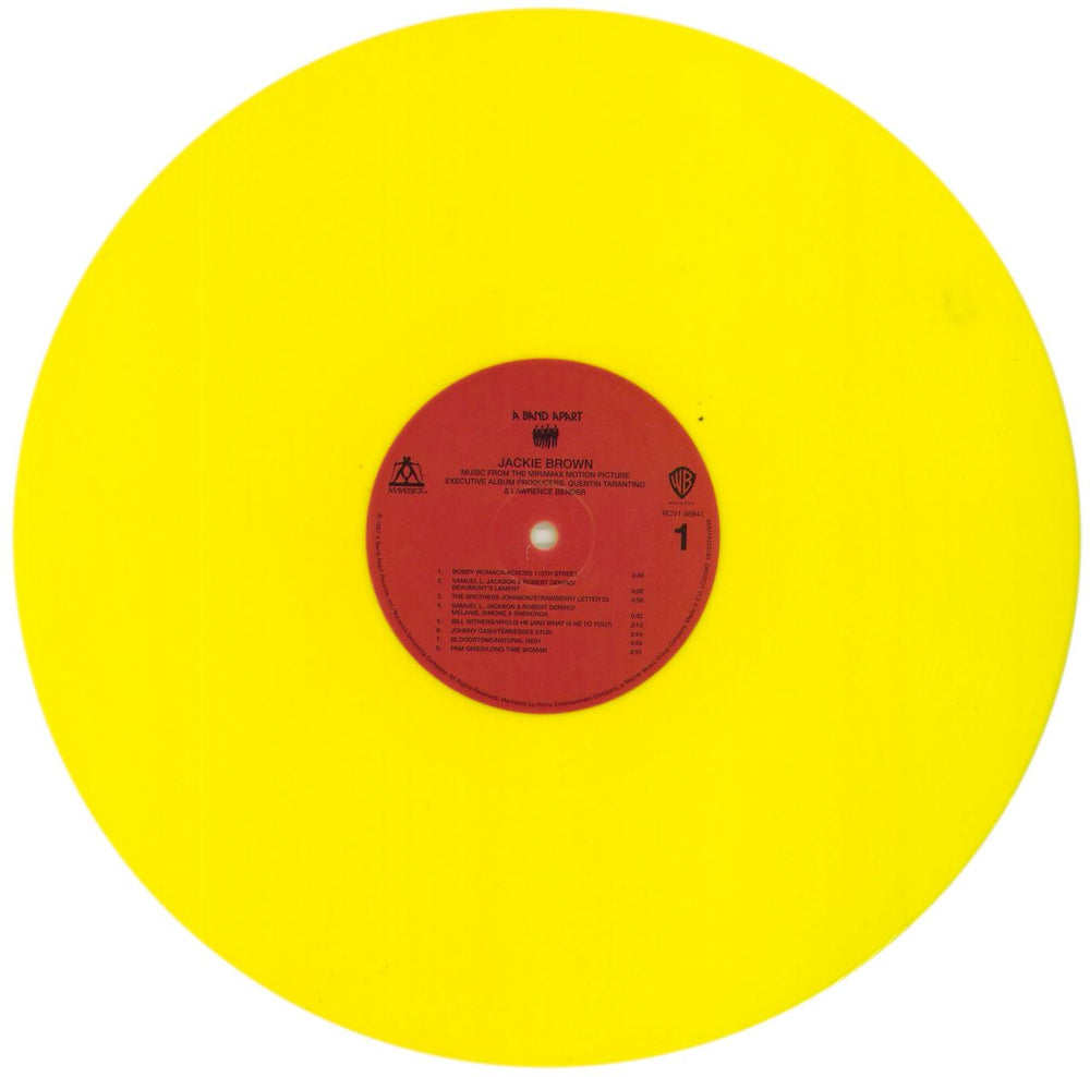 Quentin Tarantino Jackie Brown - Yellow Vinyl US vinyl LP album (LP record) QUNLPJA855500