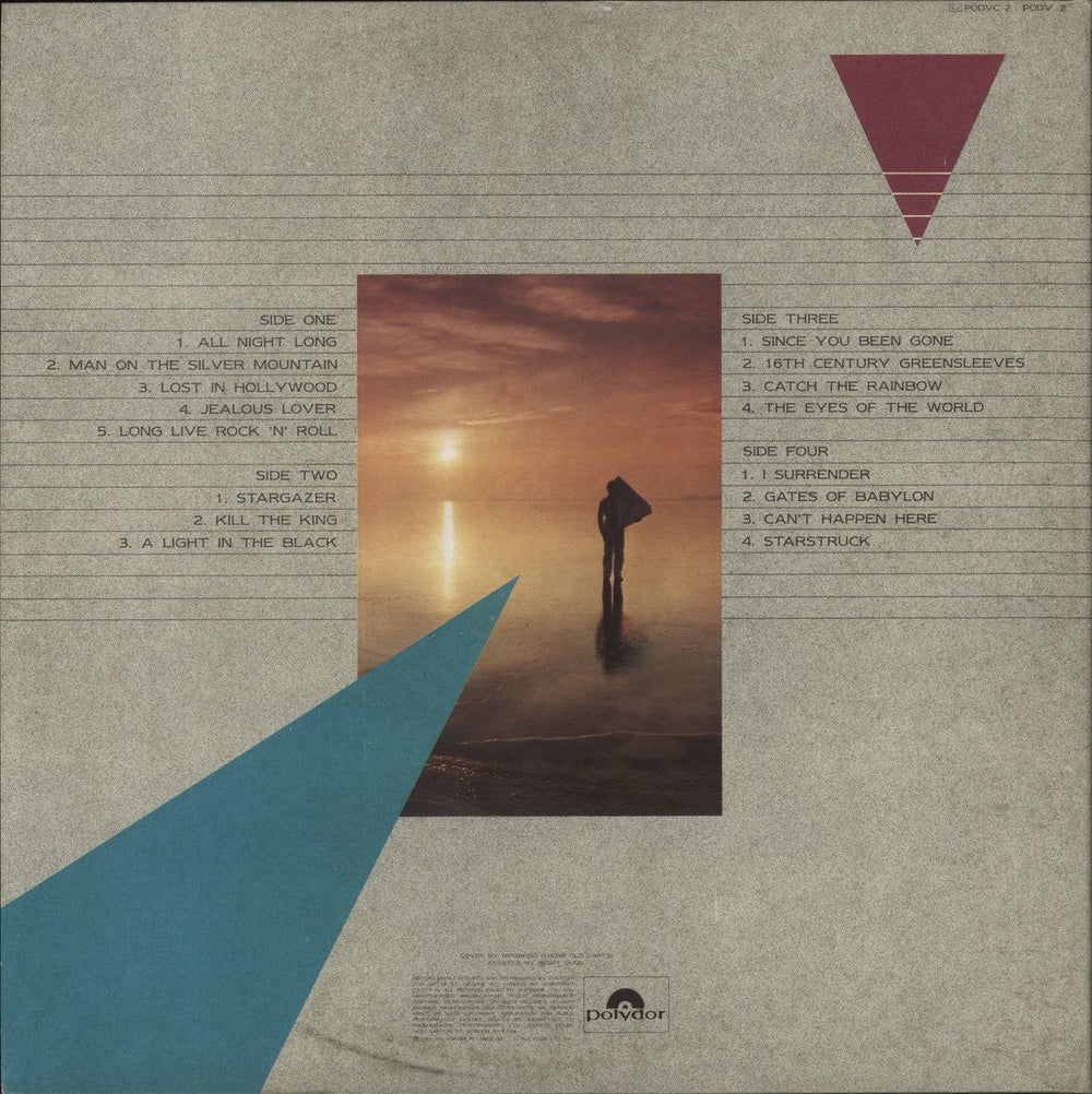 Rainbow The Best Of Rainbow - Merch Insert UK 2-LP vinyl record set (Double LP Album)