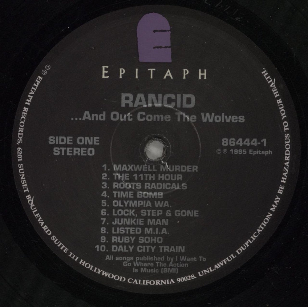 Rancid And Out Come The Wolves - Shrink US vinyl LP album (LP record) RCDLPAN875149