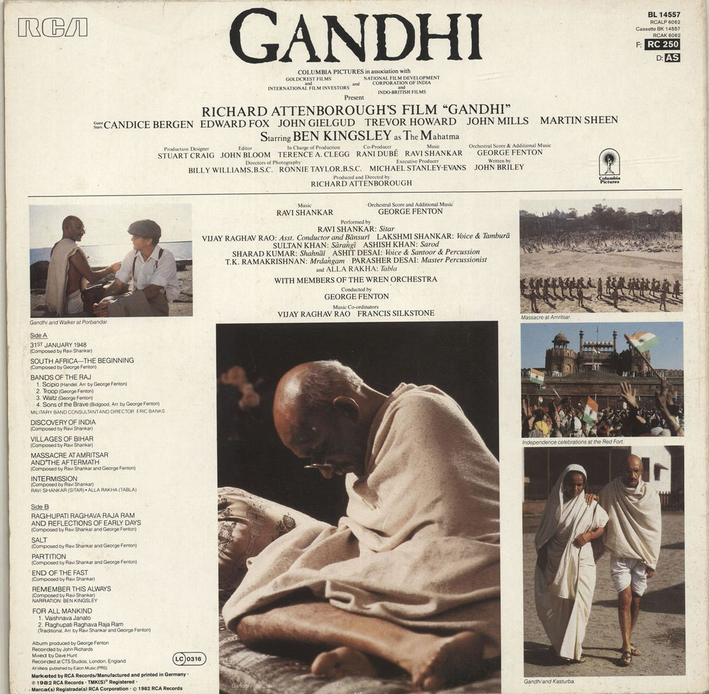 Ravi Shankar Gandhi German vinyl LP album (LP record)