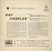 Ray Charles I Can't Stop Loving You EP UK 7" vinyl single (7 inch record / 45)