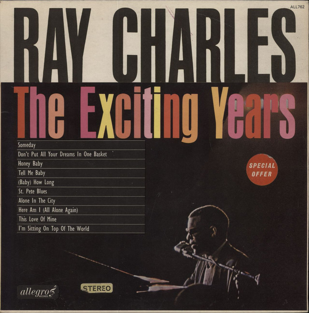 Ray Charles The Exciting Years - F/L - Stereo US vinyl LP album (LP record) SALL762