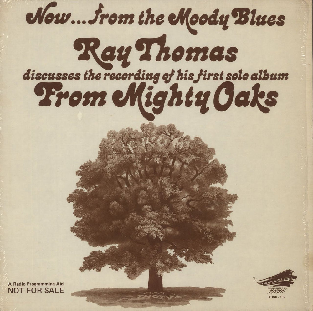 Ray Thomas Now...From The Moody Blues Ray Thomas Discusses The Recording Of His First Solo Album From Mighty Oa US Promo vinyl LP album (LP record) THSX-102