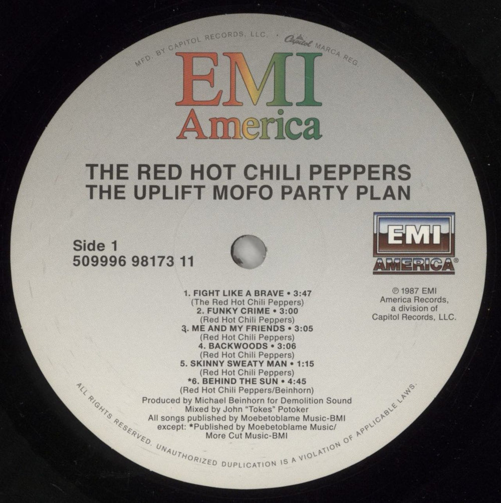 Red Hot Chili Peppers The Uplift Mofo Party Plan - 180 Gram Vinyl US vinyl LP album (LP record) RHCLPTH866547
