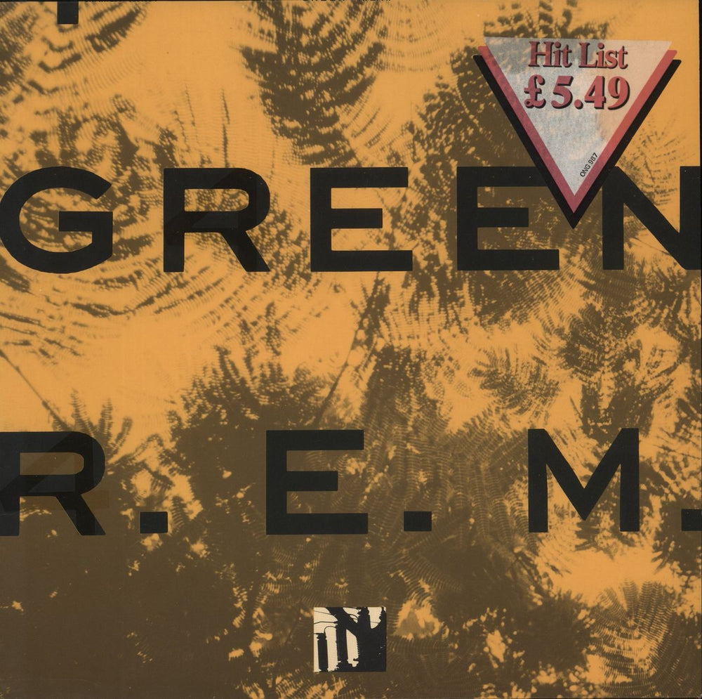 REM Green - Hit List Price Sticker UK vinyl LP album (LP record) WX234