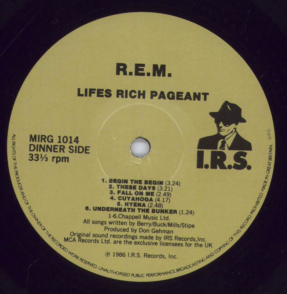 REM Lifes Rich Pageant UK vinyl LP album (LP record) REMLPLI362423