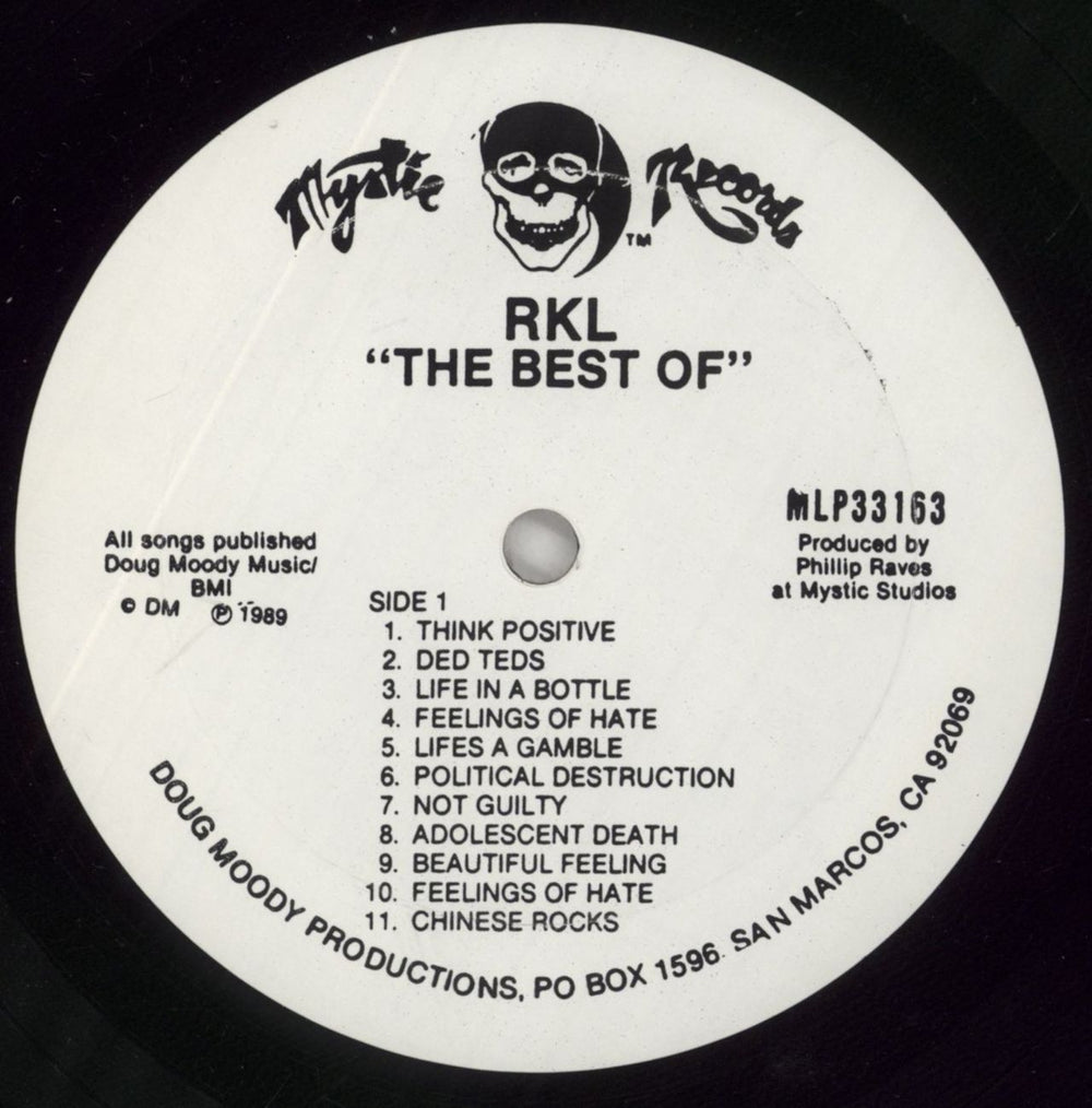 Rich Kids On LSD The Best Of RKL On Mystic Records US vinyl LP album (LP record) R57LPTH863365