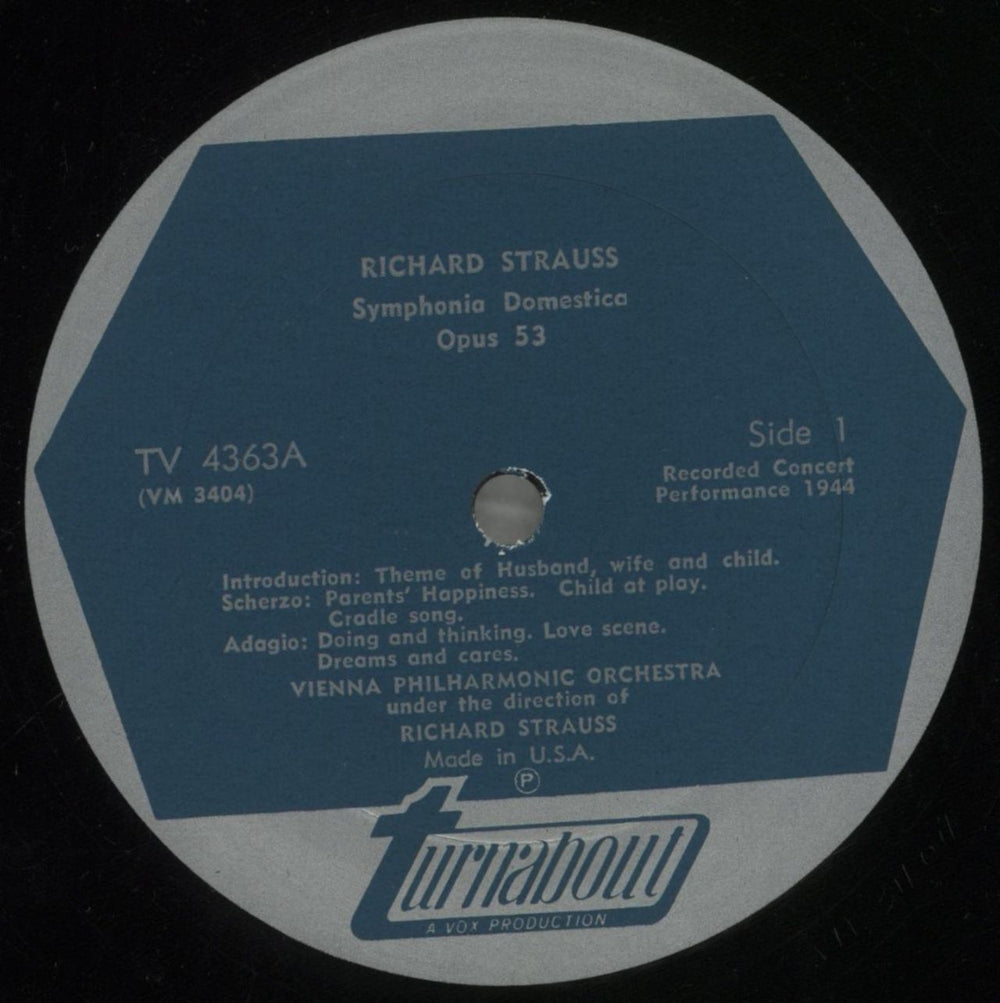 Richard Strauss Richard Strauss Conducts Richard Strauss (Symphonia Domestica, Op. 53) US vinyl LP album (LP record) RG6LPRI857351