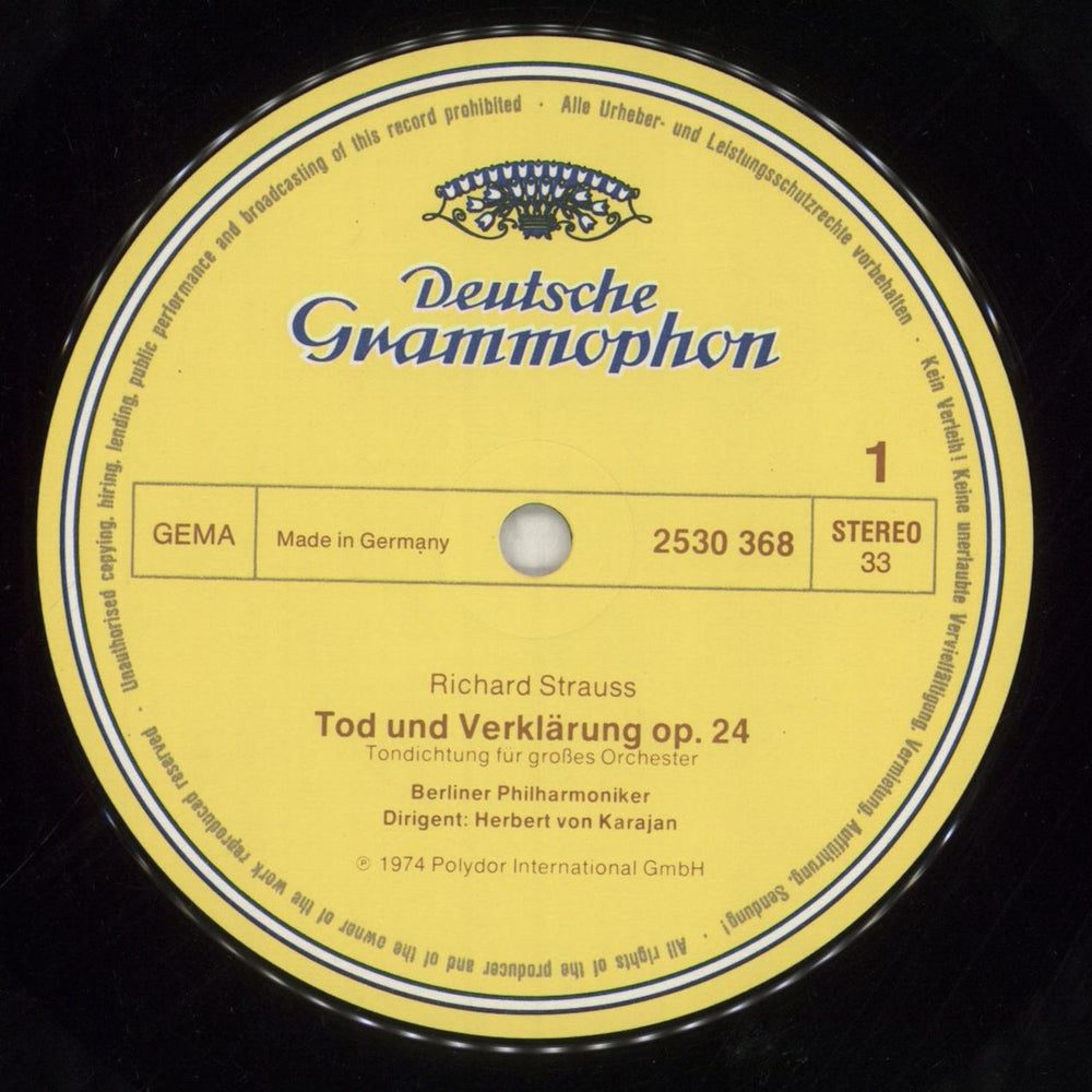 Richard Strauss Richard Strauss: Tod Und Verklärung / Vier Letzte Lieder German vinyl LP album (LP record) RG6LPRI854167