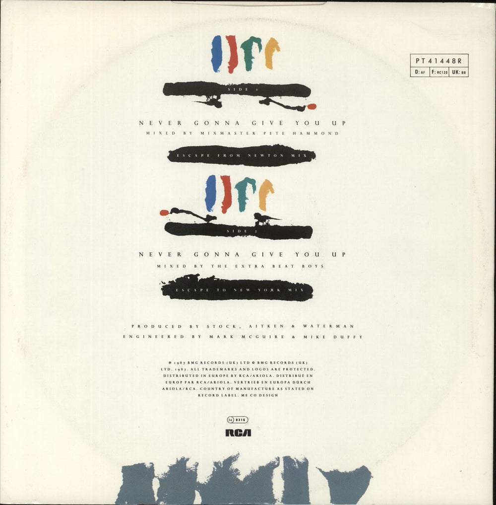 Rick Astley Never Gonna Give You Up - Remix UK 12" vinyl single (12 inch record / Maxi-single)