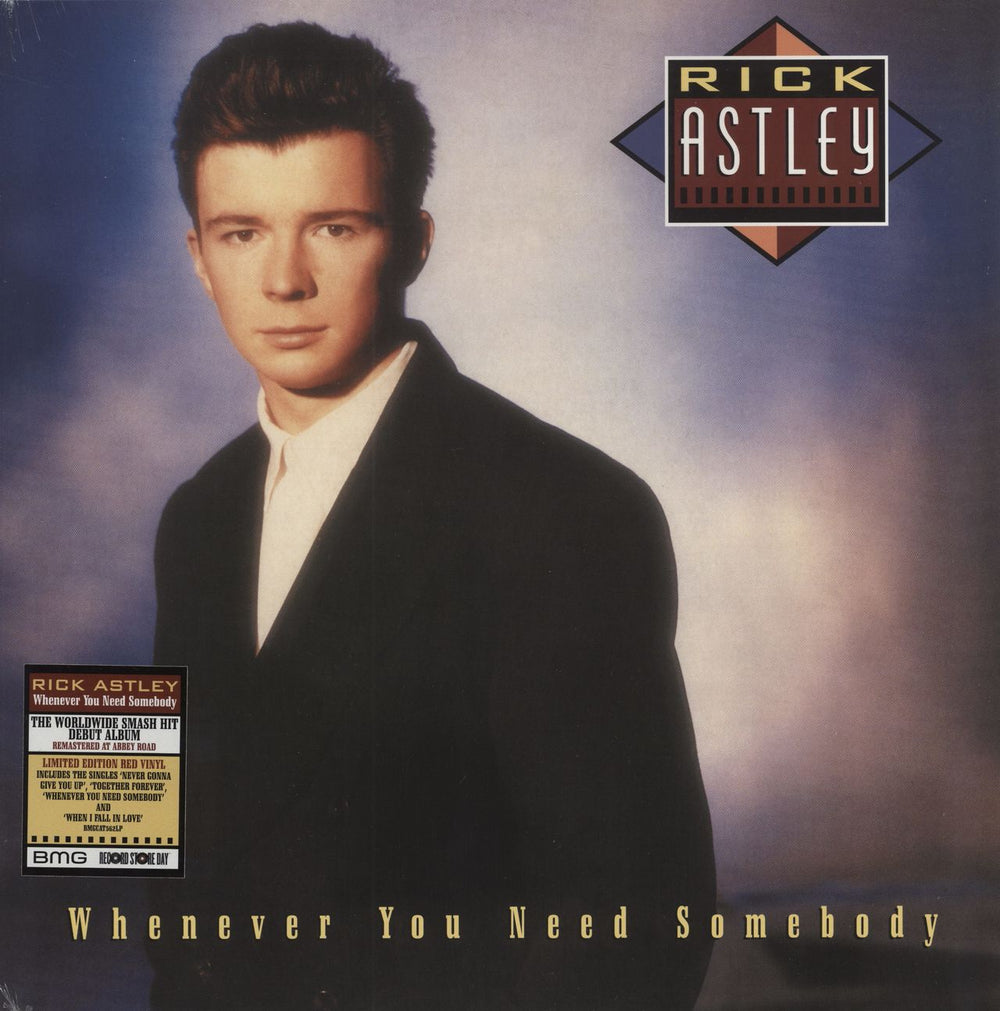 Rick Astley Whenever You Need Somebody - RSD 2022 - Red Vinyl - Sealed UK vinyl LP album (LP record) BMGCAT562LP