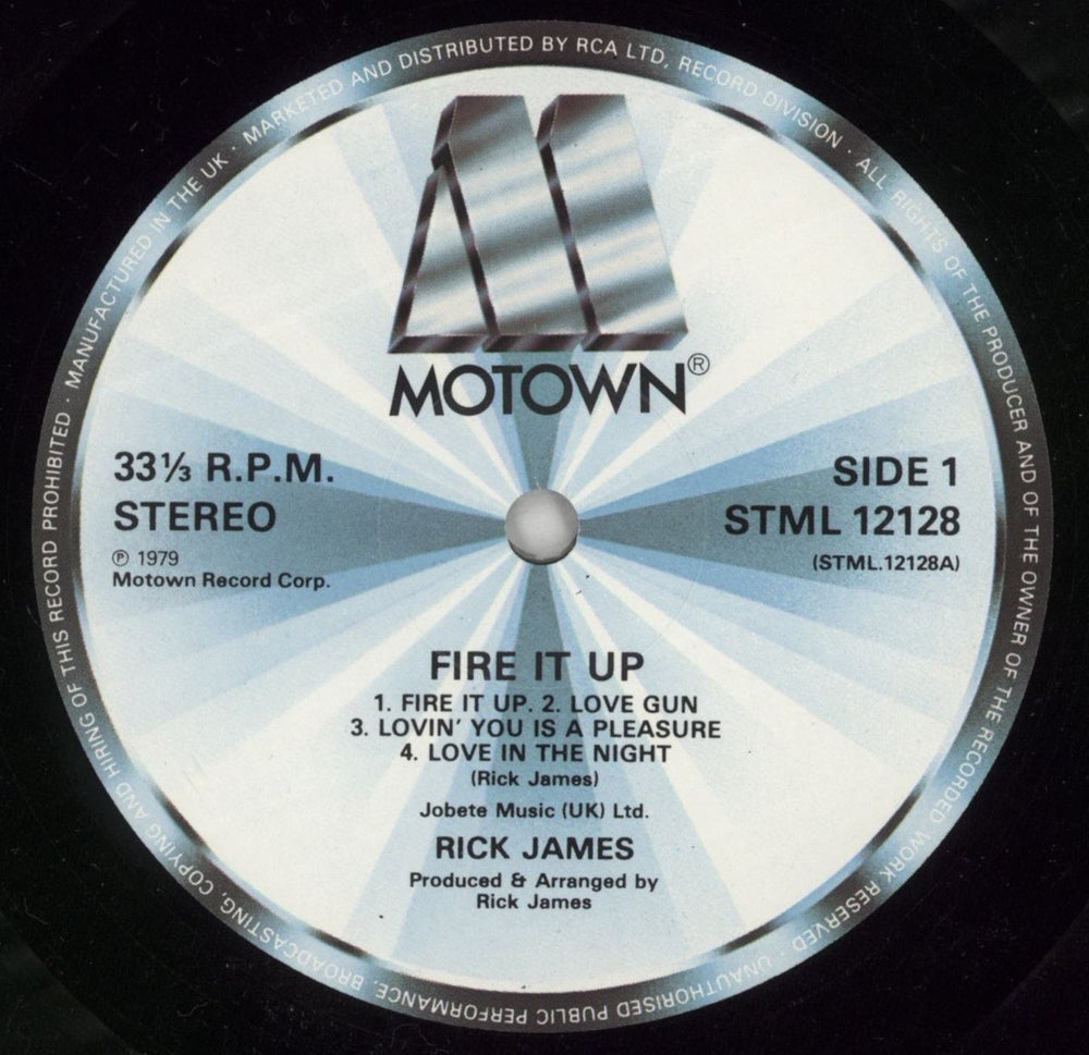 Rick James Fire It Up UK vinyl LP album (LP record) R-JLPFI497506