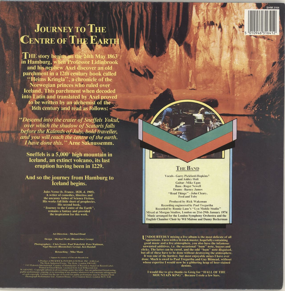 Rick Wakeman Journey To The Centre Of The Earth UK vinyl LP album (LP record) 5010946316412