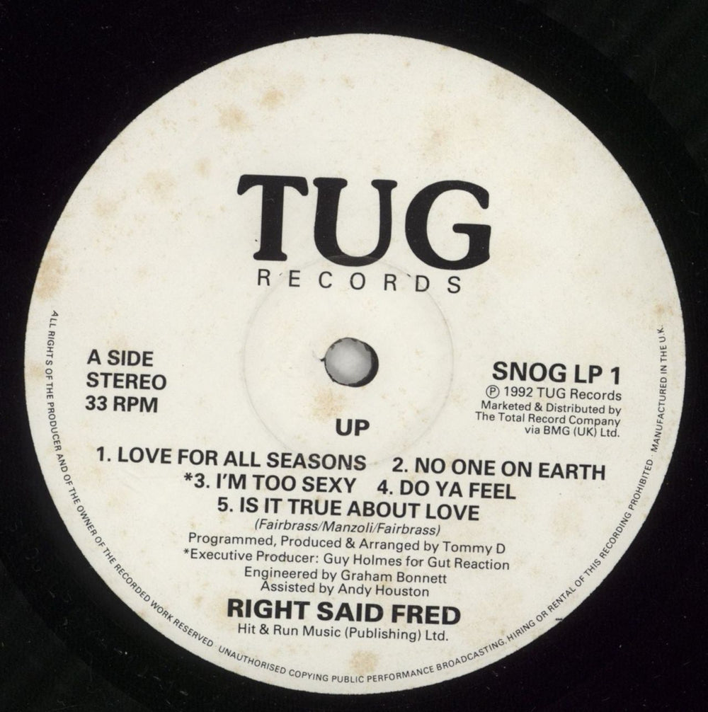Right Said Fred Up - EX UK vinyl LP album (LP record) RSFLPUP872872