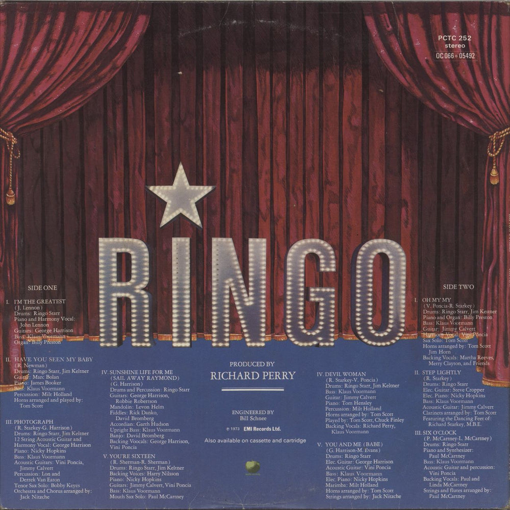 Ringo Starr Ringo - Intact booklet - EX UK vinyl LP album (LP record)