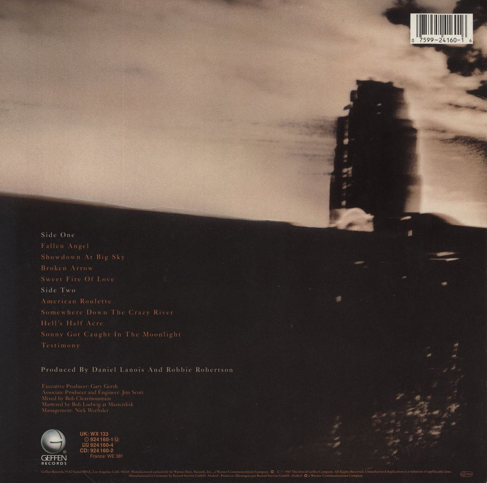 Robbie Robertson Robbie Robertson UK vinyl LP album (LP record) 075992416016