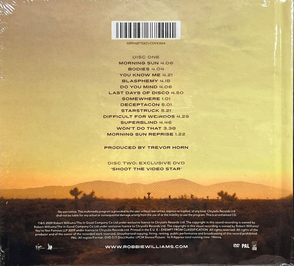 Robbie Williams Reality Killed The Video Star - Deluxe Edition - Sealed UK 2-disc CD/DVD set 5099968775421