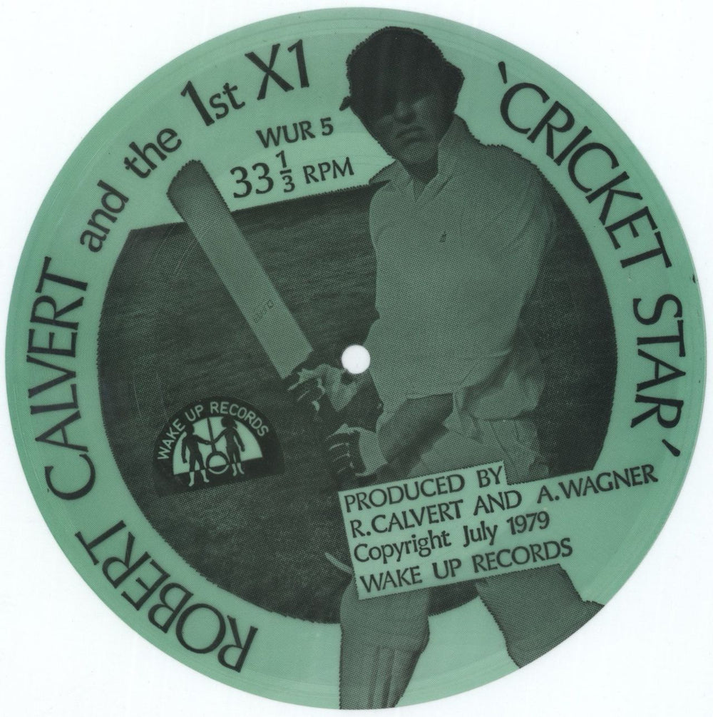 Robert Calvert Cricket Star + Insert UK 7" vinyl single (7 inch record / 45) CLV07CR879699