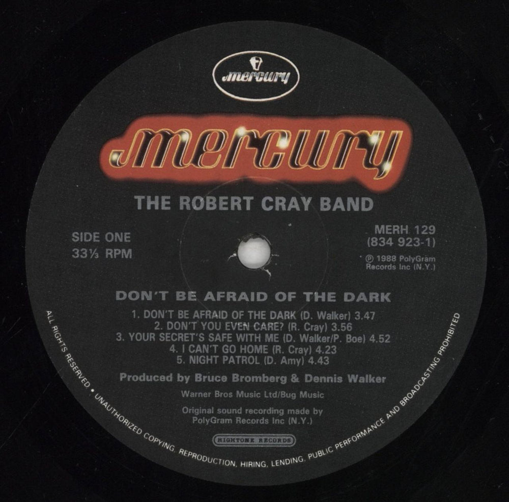 Robert Cray Don't Be Afraid Of The Dark UK vinyl LP album (LP record) ROCLPDO294560